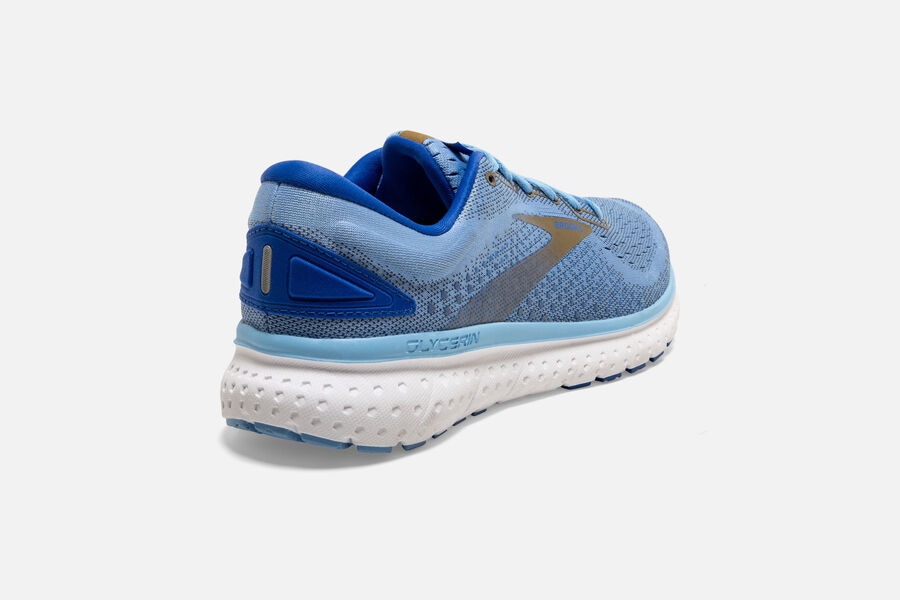 Brooks Glycerin 18 Road Loopschoenen Dames - Blauw/Goud - 602491KEC